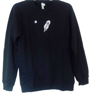 Bella Canvas Robinhood Logo Sweatshirt Black Men's Unisex size Large NWT